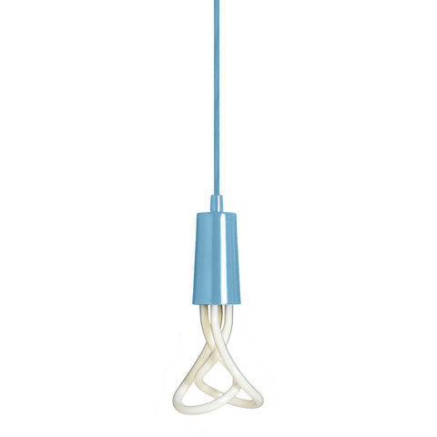 PLUMEN - Hanging lamp-PLUMEN-PLUMEN - Suspension Bleu et Ampoule Baby 001 | Sus